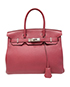Hermes Birkin 30 in Rouge Grenat Togo Leather, front view